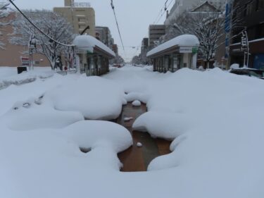 大雪時の福井駅前の様子③【2021年1月10日前編】