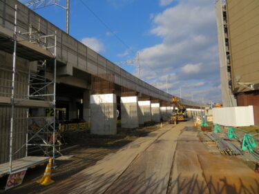 【えちぜん鉄道高架化工事記録18-2】(2016.12)高架橋建設④-2