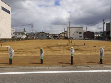 JT福井支店跡地の芝生広場建設の様子④　2024.3