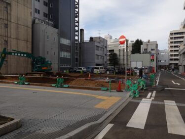 旧みずほ銀行福井支店の解体の様子⑦地下埋戻し2　2025.3上
